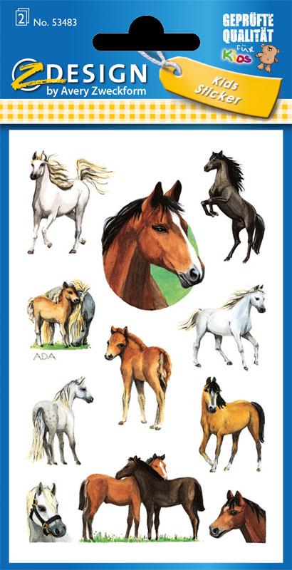 horses paper stickers mica